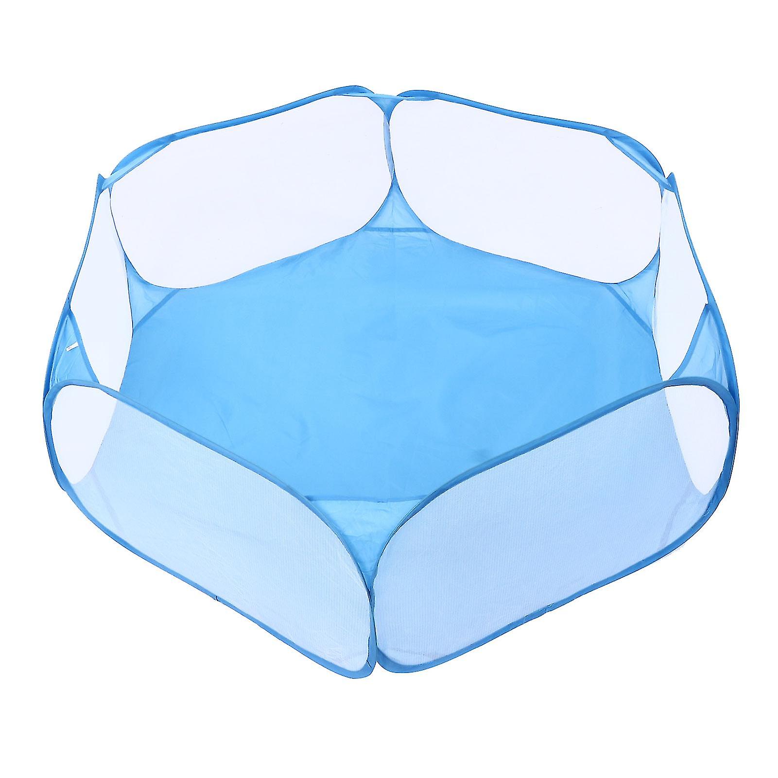 Pet Exercise Fence Pet Cage Tent Transparent Breathable Portable Small Animal Playpen for Hamsters Guinea Pigs