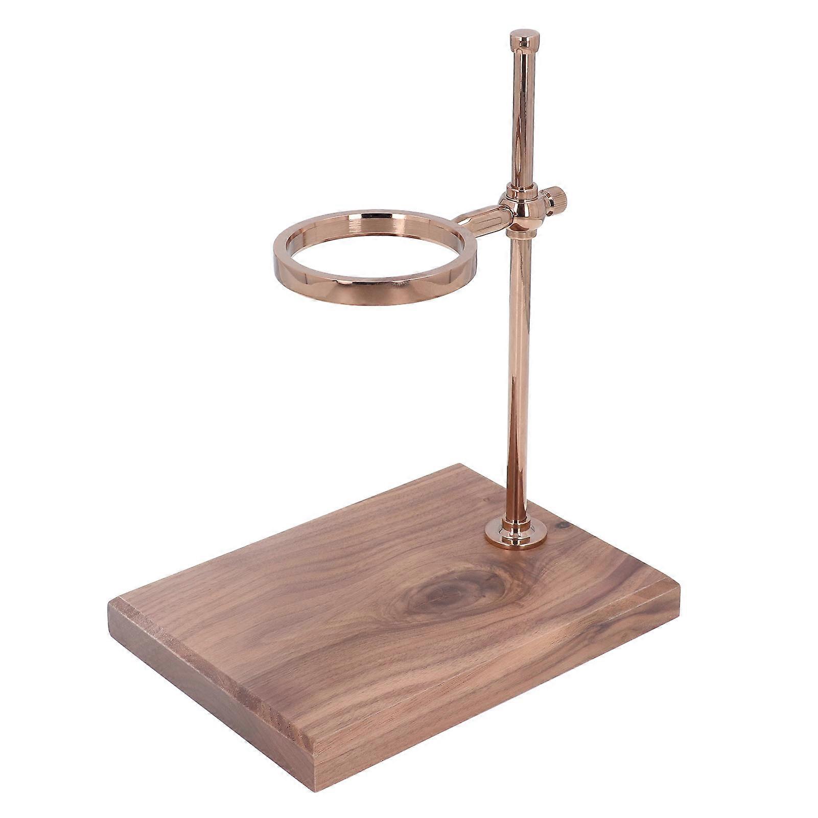 Pour Over Coffee Stand, Solid Wood Base Coffee Maker, 360 Degree Rotatable Filter Stand for Wide Application and Delicious Coffee Brewing, Anti-Slip