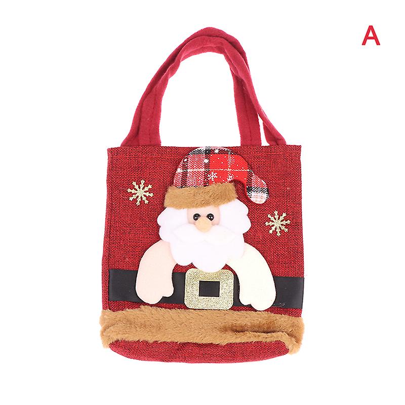 1 adet Noel Günü Noel Baba Kardan Adam Geyik Çocuk Hediye Çantası Şeker Çantası Dekor