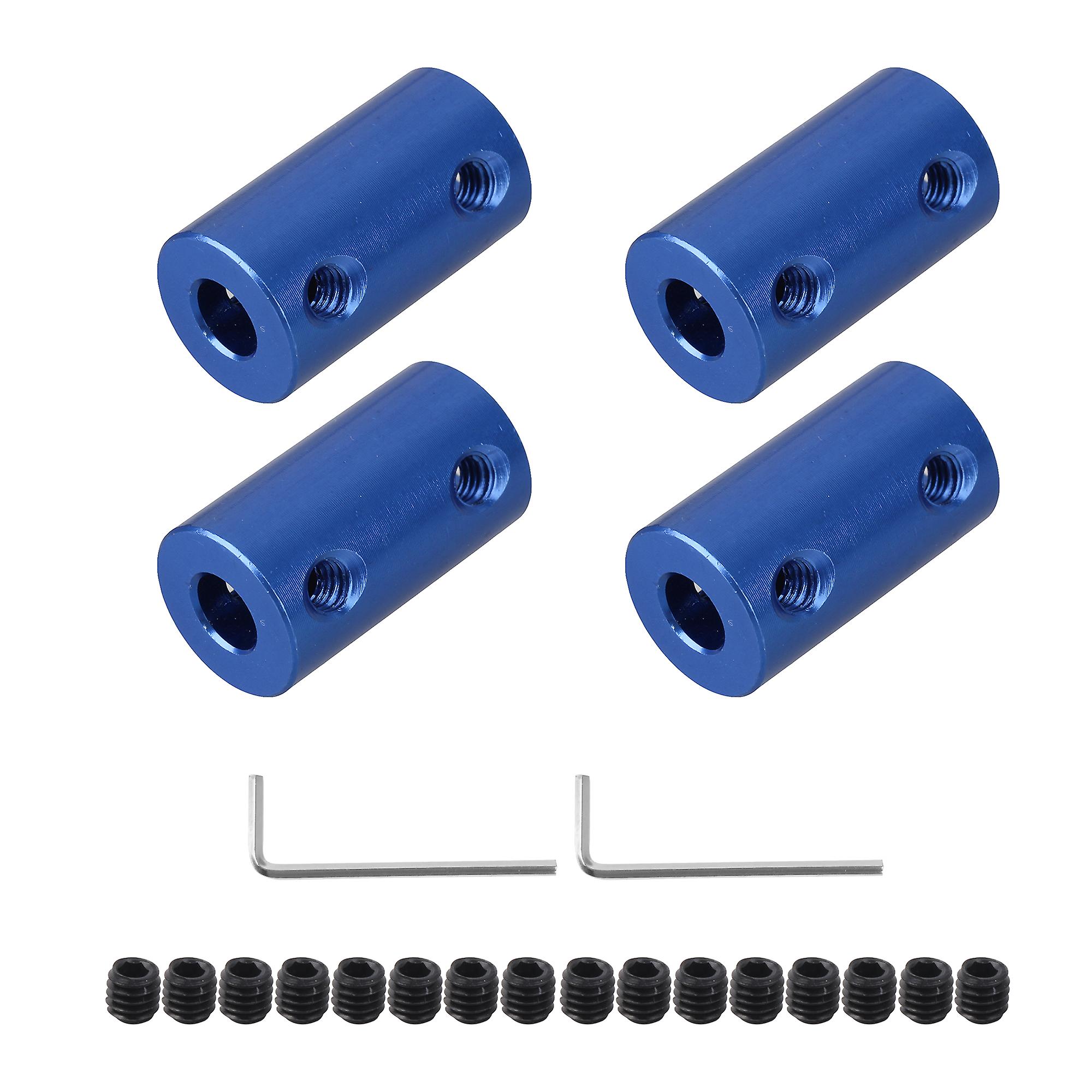 4Pcs 3D Printers Rigid Couplers D14L25 6mm Blue for DIY Robot Blower