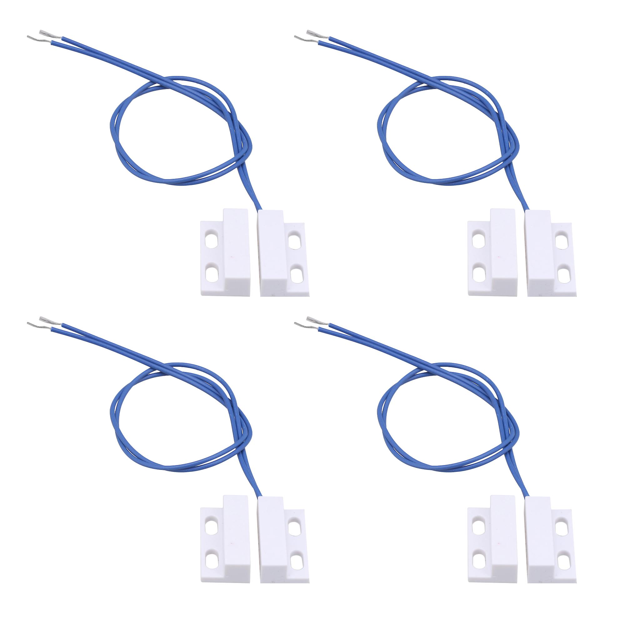 4Pieces Metal AC110-220V Normally Type Open Door Sensor Switch White