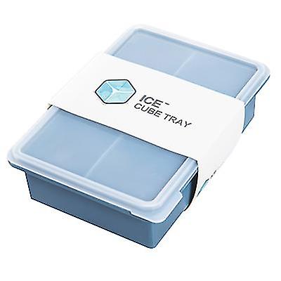 6 Grids Blue 8 Grids Silicone Ice Cube Tray Tool With Lid Az14372