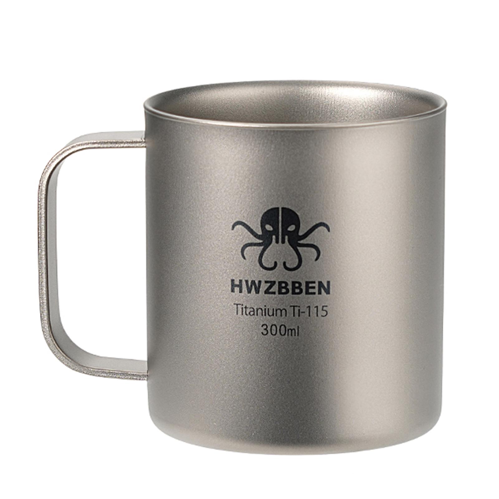 Titanium Tea Cup Outdoor Camping Tea Maker Mug 300ml