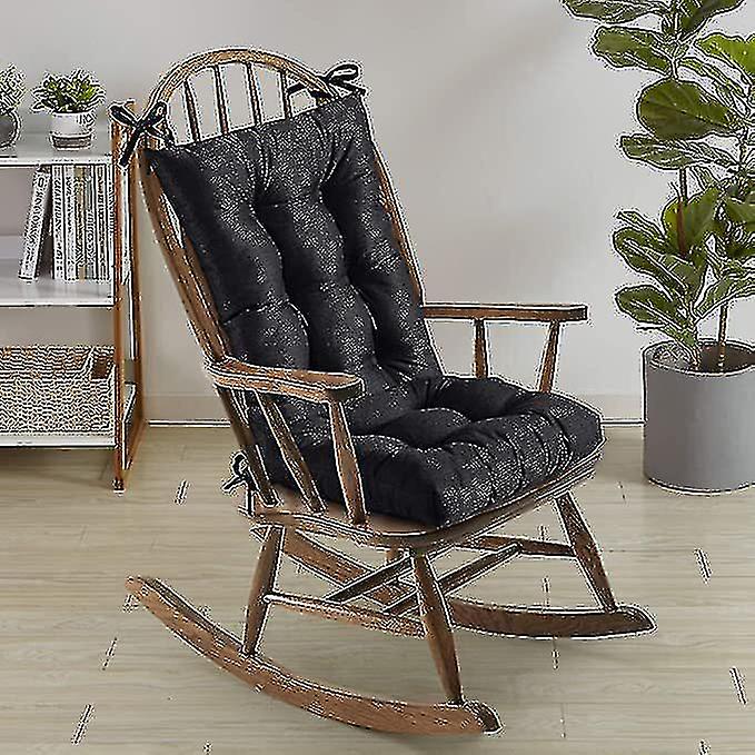 Rocking Chair Cushion Tufted Pads Non Skid Slip Backed Set With Ties