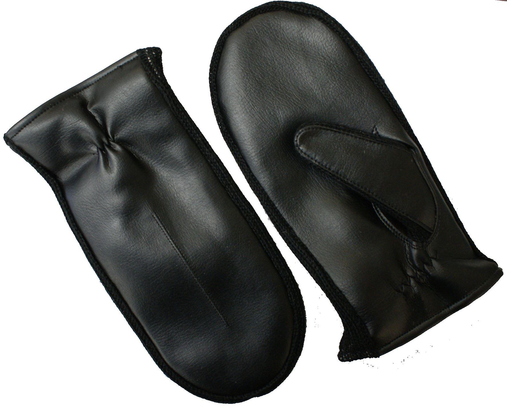 Kids Unisex Black Soft Winter Mitten Gloves Ski