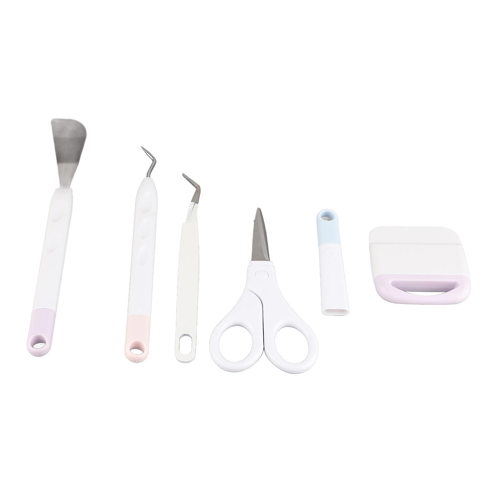 6pcs Vinyl Weeding Tools Kit Shovel Scissors Looper Tweezers DIY Art Carving Tools for DIY Handicrafts Home Classroom