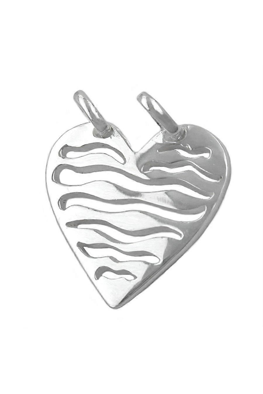 Pendant Heart With Two Eyelets Silver 925 - Gl92646