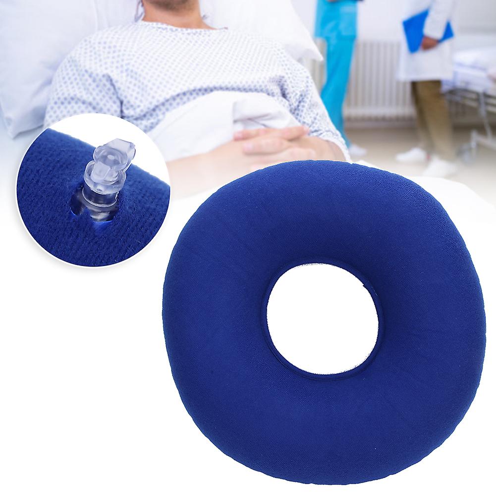 Round and thick inflatable anti-decubitus cushion for bedridden elderly