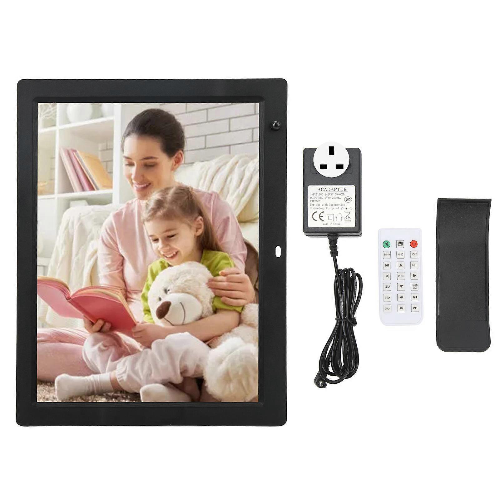 14" 1080P Smart Digital Photo Frame - Motion Sensor, Multifunction, Plug & Play, UK Plug