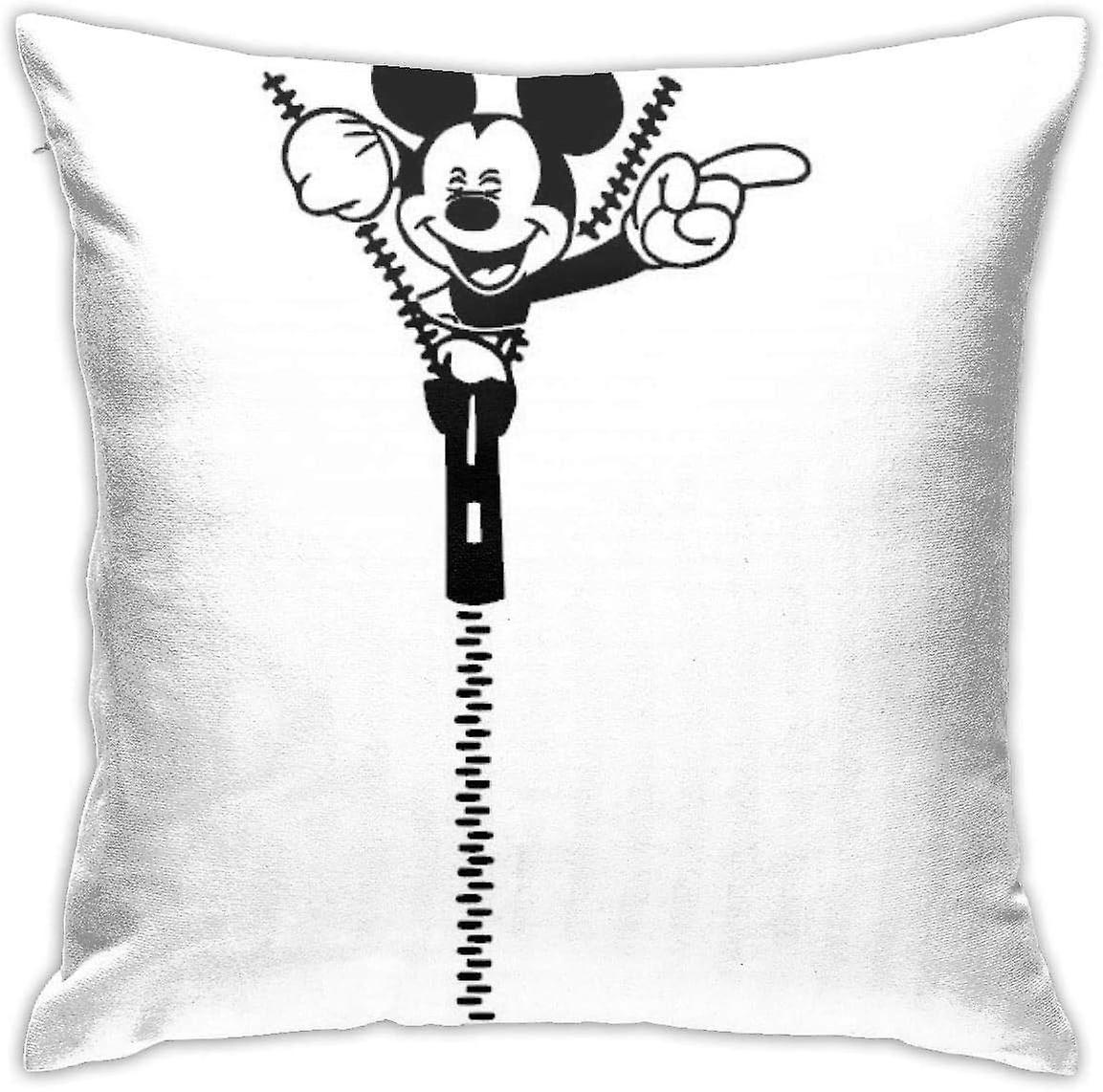 Throw Pillow Covers Mickey Mouse Pillowcase Cushion Case for Sofa Bed Chair Home Decor(18x18 Inch) AA-3518