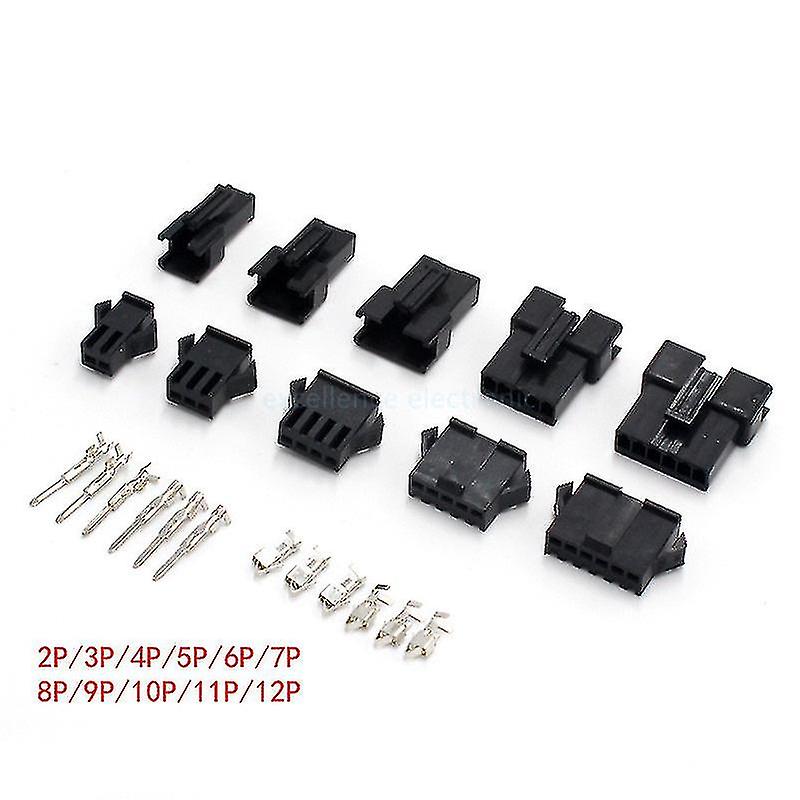 20sets Jst 2.54mm Sm 2/3/4/5/6 Pins Multipole Connector Plug With Ternimal Male And Female
