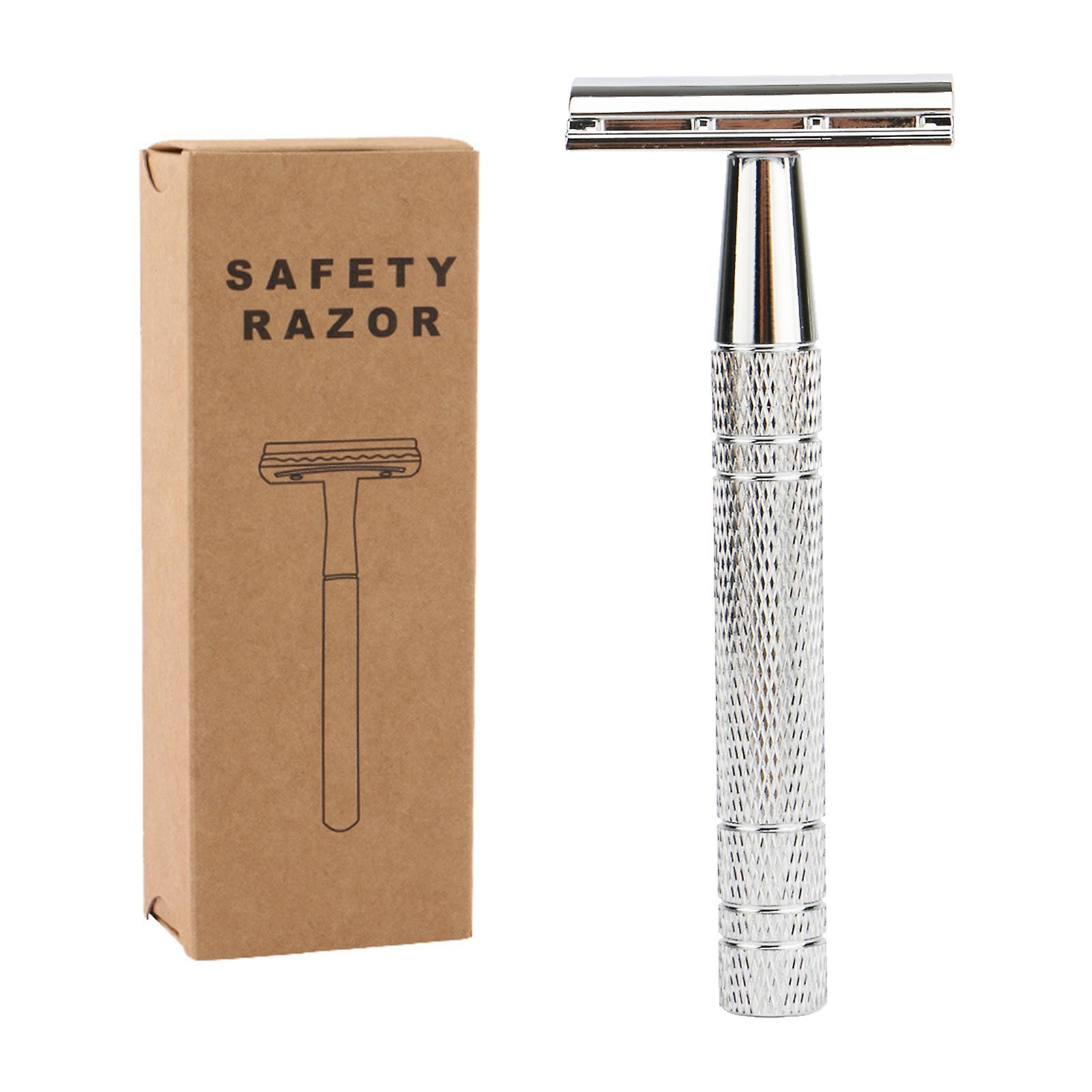 Portable Men\'s Manual Razor Ergonomic Design Handle Travel Shaving Tool for Men Teen Boys Face Beards