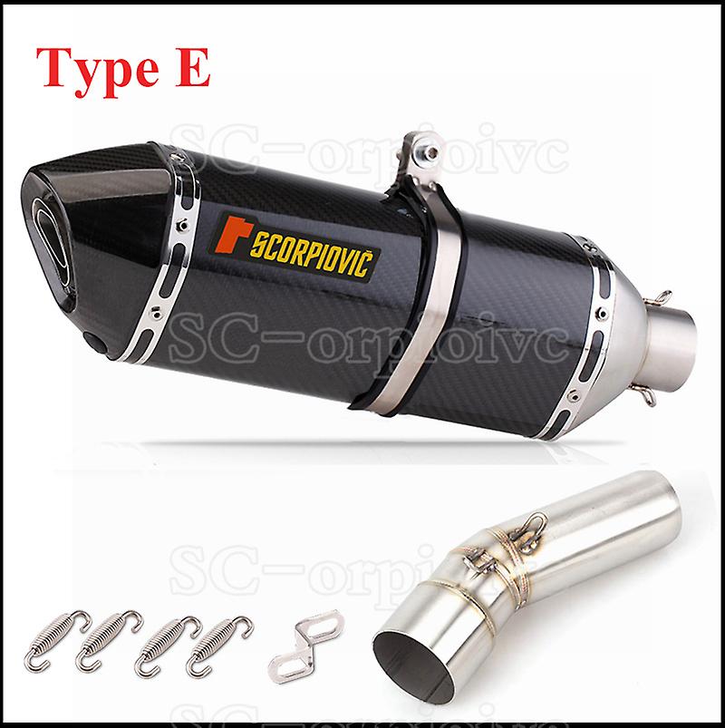 F700GS Slip on Exhaust Escape Moto Carbon Fiber 470mm Muffler DB killer Mid link pipe For BMW F800GS F650GS F800GT F 800 GS ADV