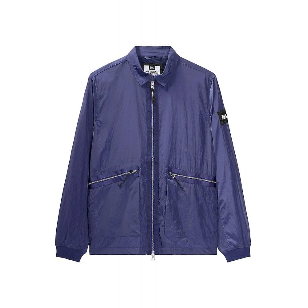 Men's Weekend Offender 2403 Zingaro Lightweight Nylon Collar Jacket - Navy