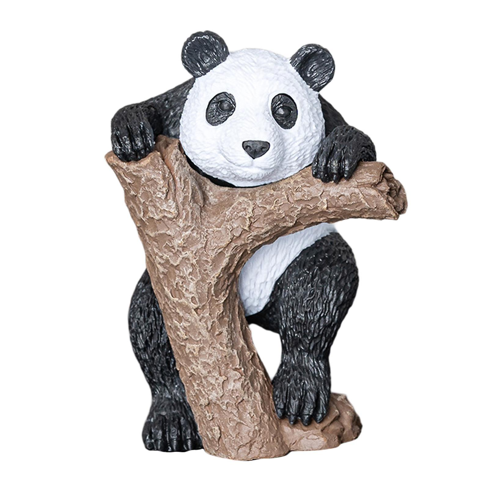 Panda Statue Cute Cartoon Desktop Creative Decor for Study Office Desk Table Without Base