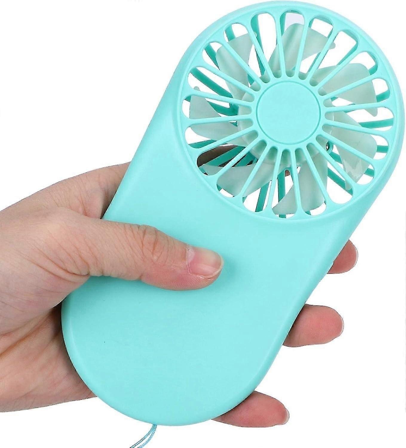 Three-speed mini pocket fan (blue)