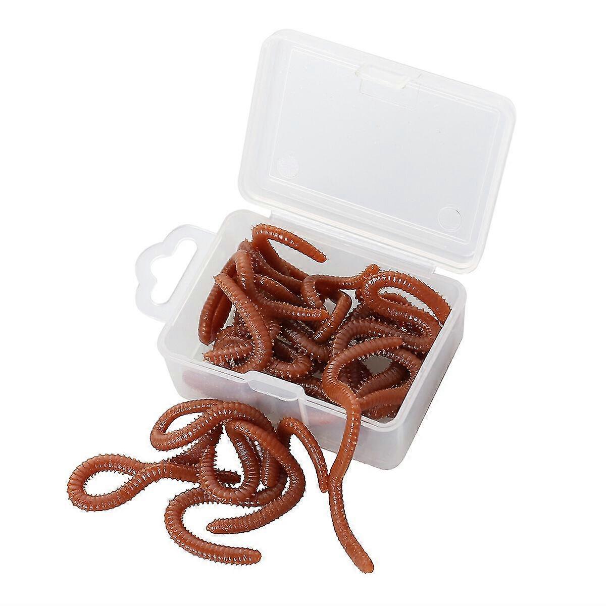 20g Lebensechte gefälschte Regenwurm Grub Wurm Angelköder Köder (rot)