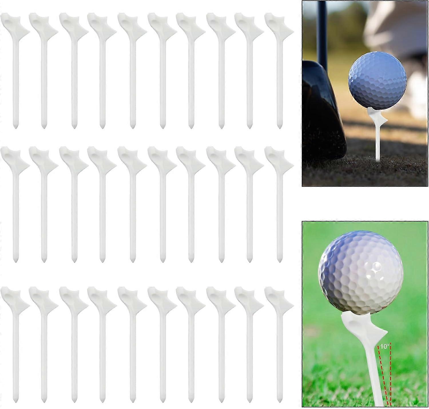 30pcs Golf Tees for Flightpath, Plastic Golf Simulator Tees System 10 Degree for