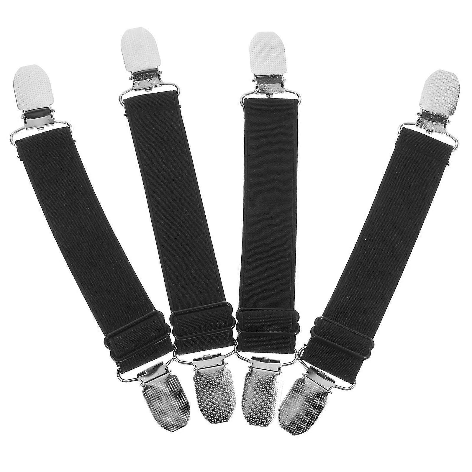 4pcs Adjustable Boots Fixing Strap Clips Elastic Windproof Pants Fasteners Holder