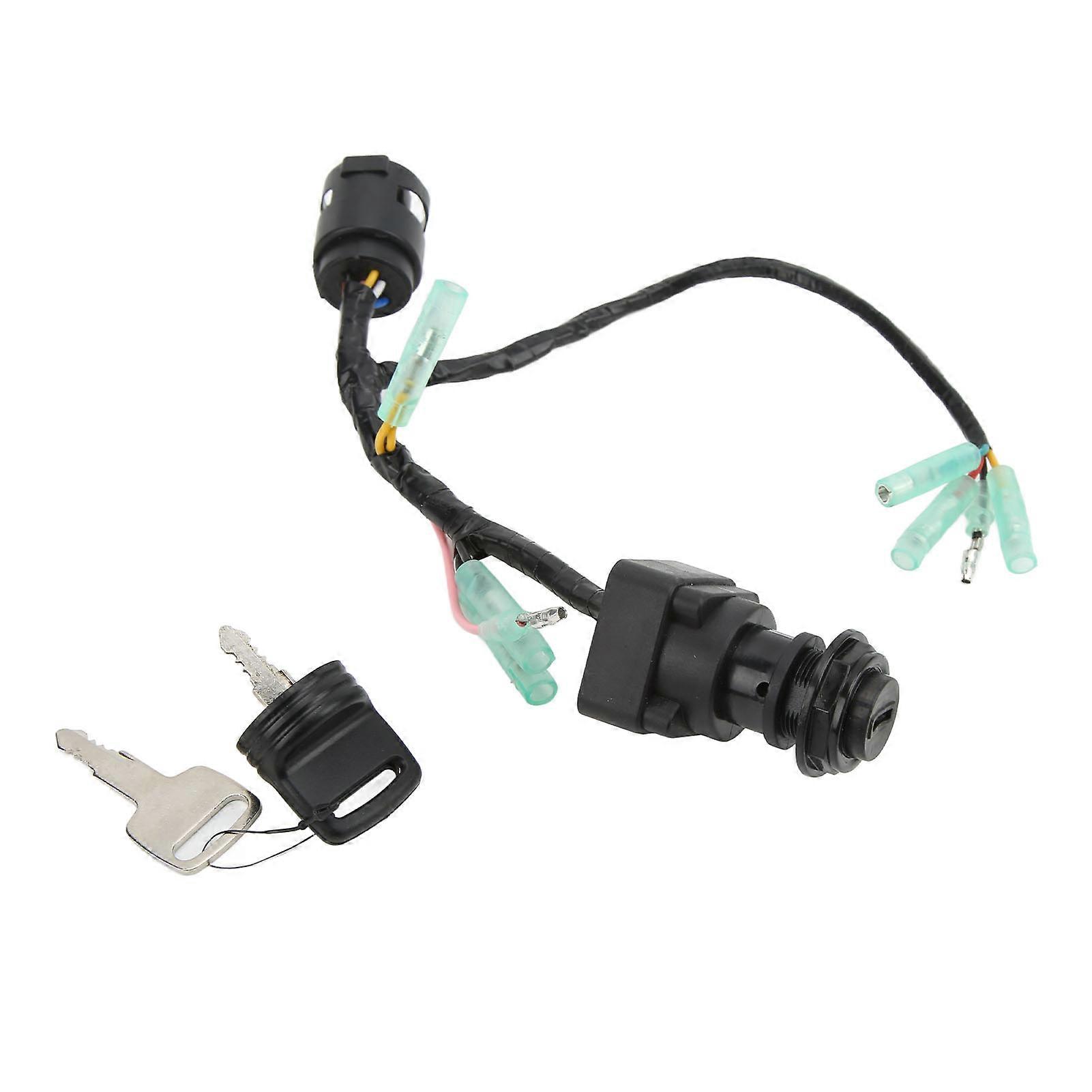 Motorcycle Ignition Switch Lock with Keys 61B?82510?01?00 Replacement for 40/90 115 130 150 175 2&4 Stoke