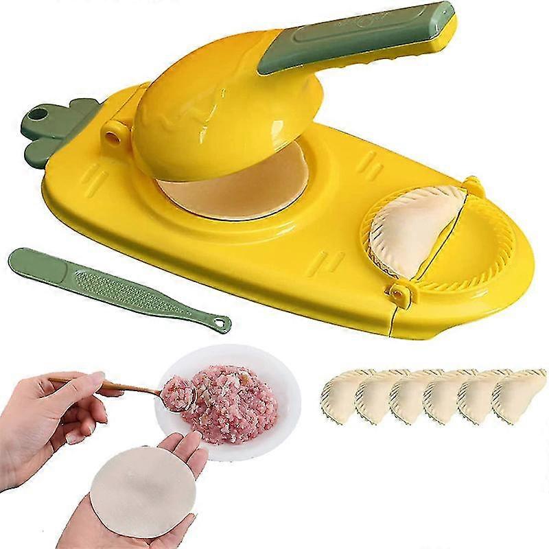 Dumpling Skin Maker And Molds, Kitchen Gadget For Empanada, (yellow)