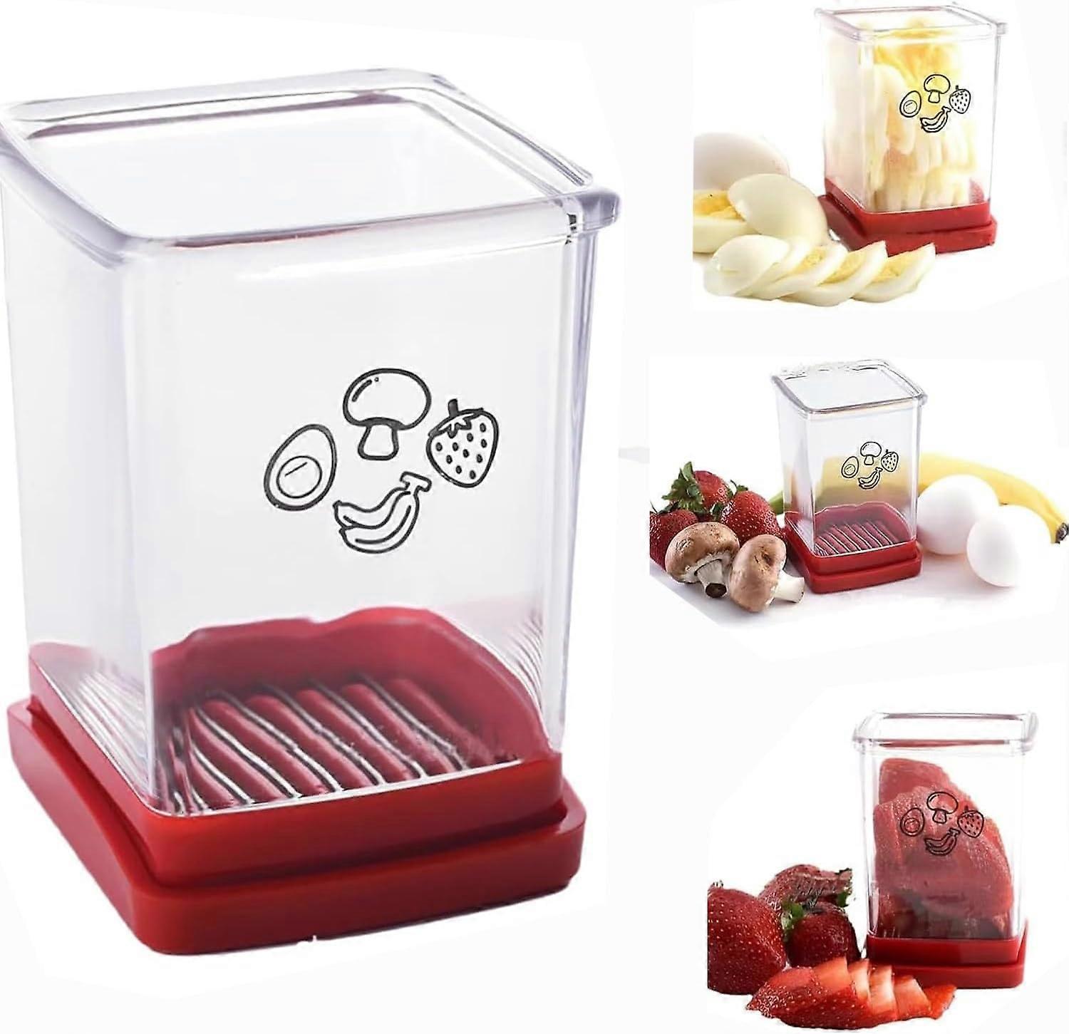 Portable Kitchen Fruit and Vegetable Quick Slicer with Push Plate Slicer Cup Tool Gadget