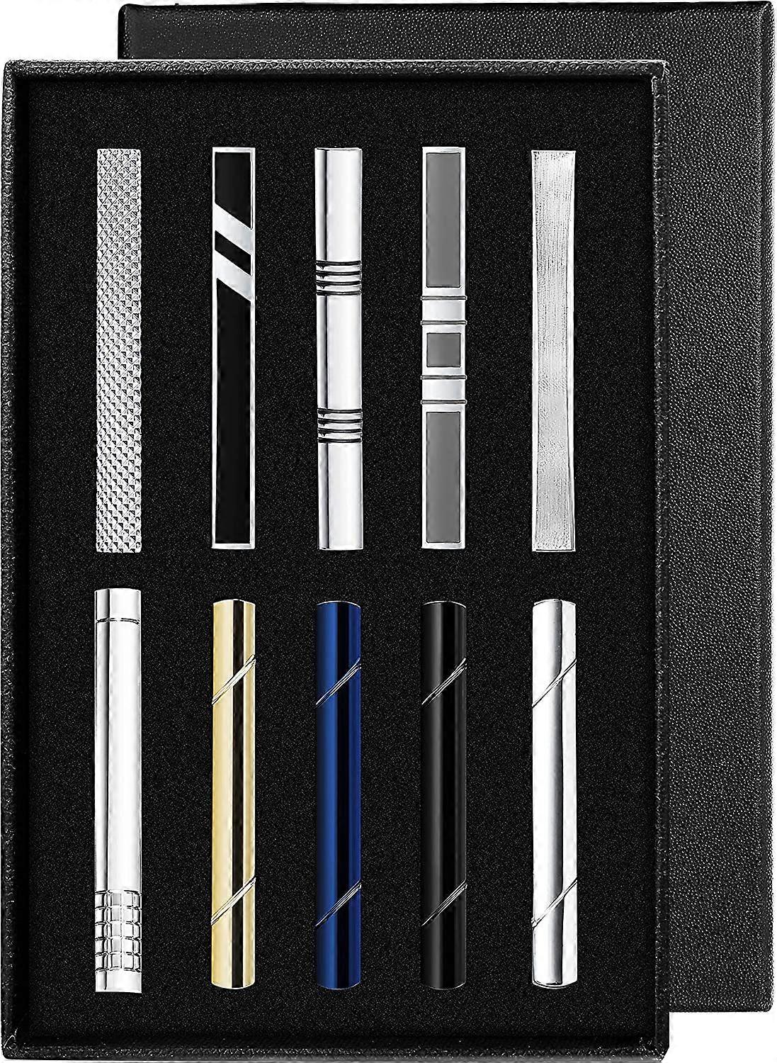 Set di fermacravatte per uomo Fermacravatta nero color argento color oro per matrimonio Busin