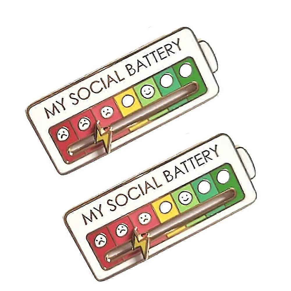 Fun Social Mood Pin 7 Days, Social Battery Lapel Pin, Interactive Mood Pin, Anxiety Badge Mood Expression Pin Gift For Introverts