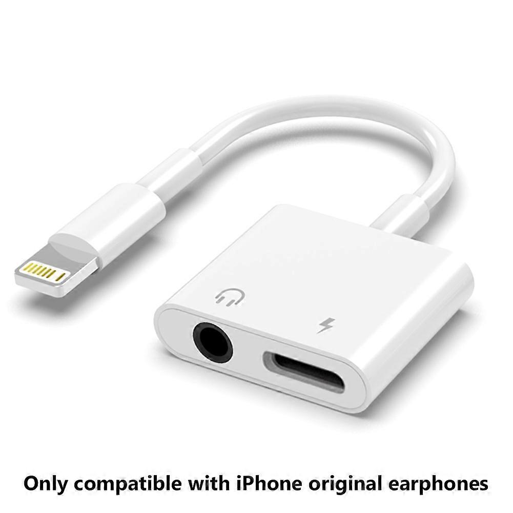 Audio Adapter 2 in 1, Earphone Load Cable for iPhone 11 12 Pro Max XXS, Helmet Lighting, Headphone Separator, 3.5mm