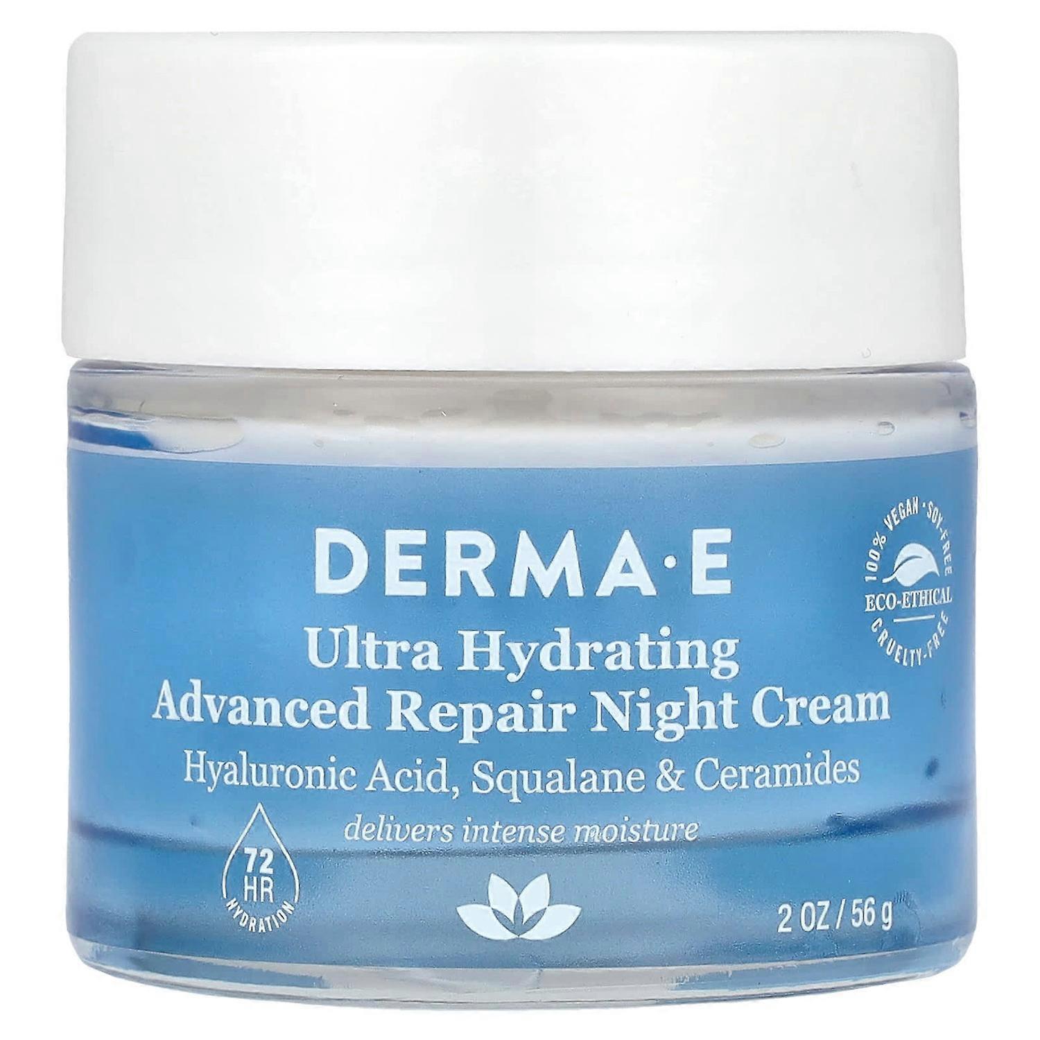 DERMA E, ウルトラハイドレーティングアドバンストリペアナイトクリーム、56g(2オンス)