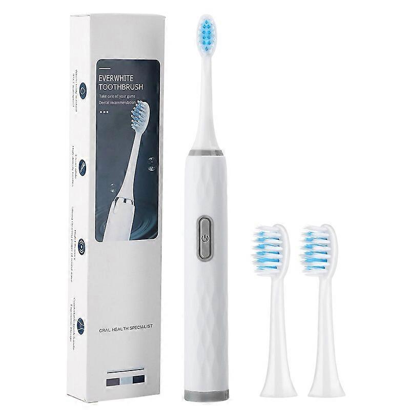 Sonic Electric Toothbrush Rechargeable for Adults IPX7 Waterproof Whitening Tooth Brushes with 3 Brush Head Travel