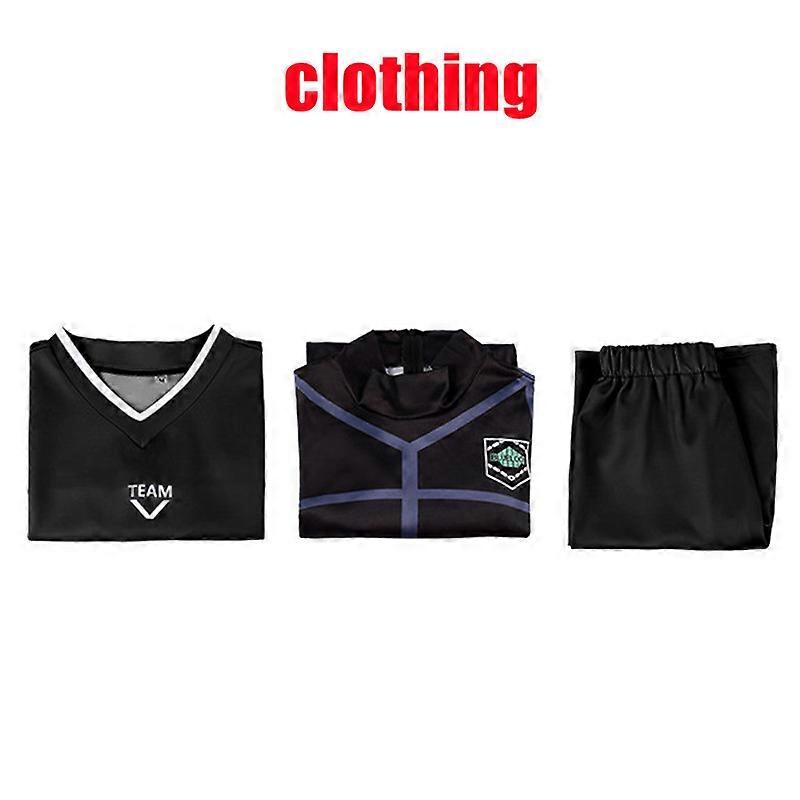 Anime Blue Lock Nagi Seishiro Cosplay Costume Black Jersey