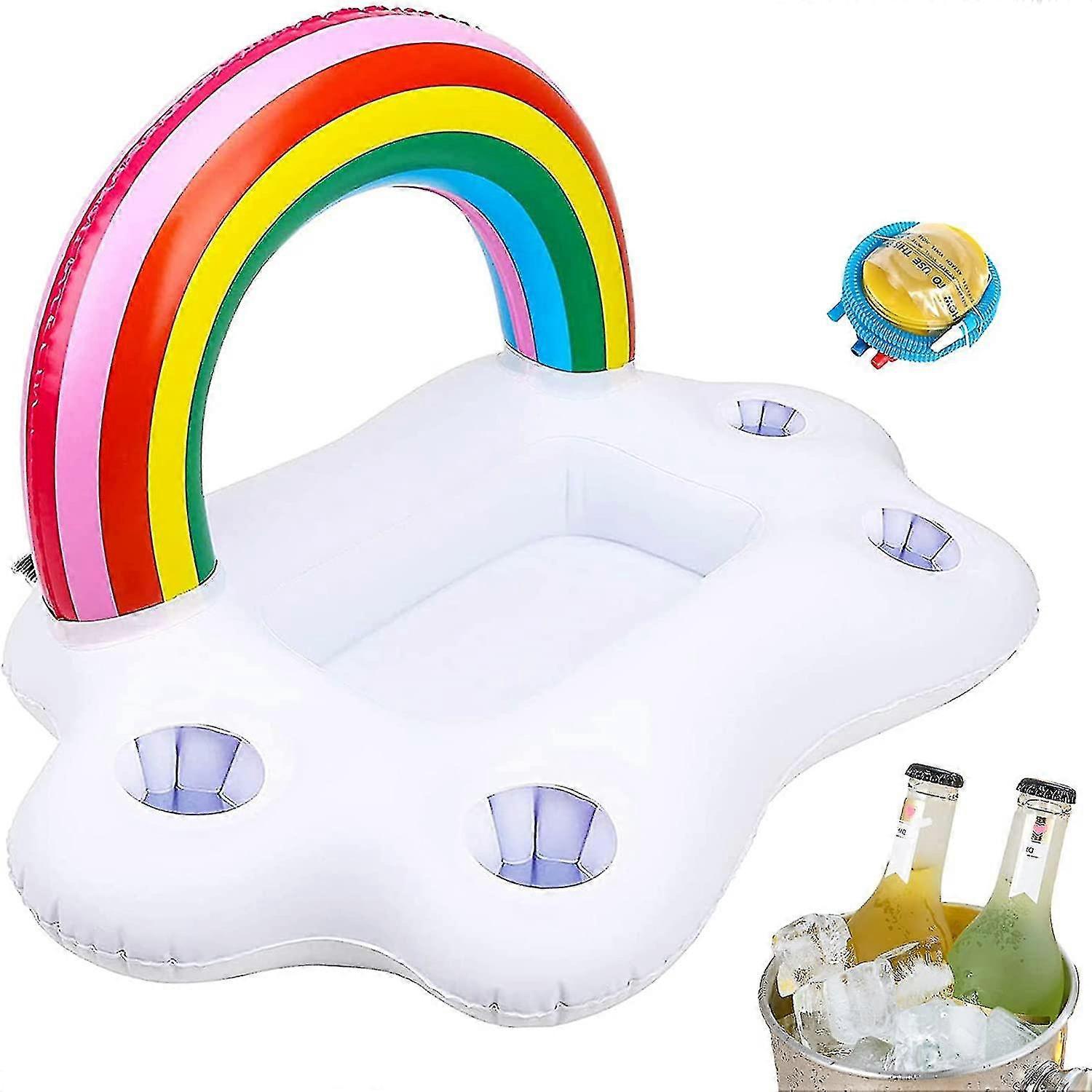 Rainbow Ice Bar Drink Coasters, 1 Piece, White