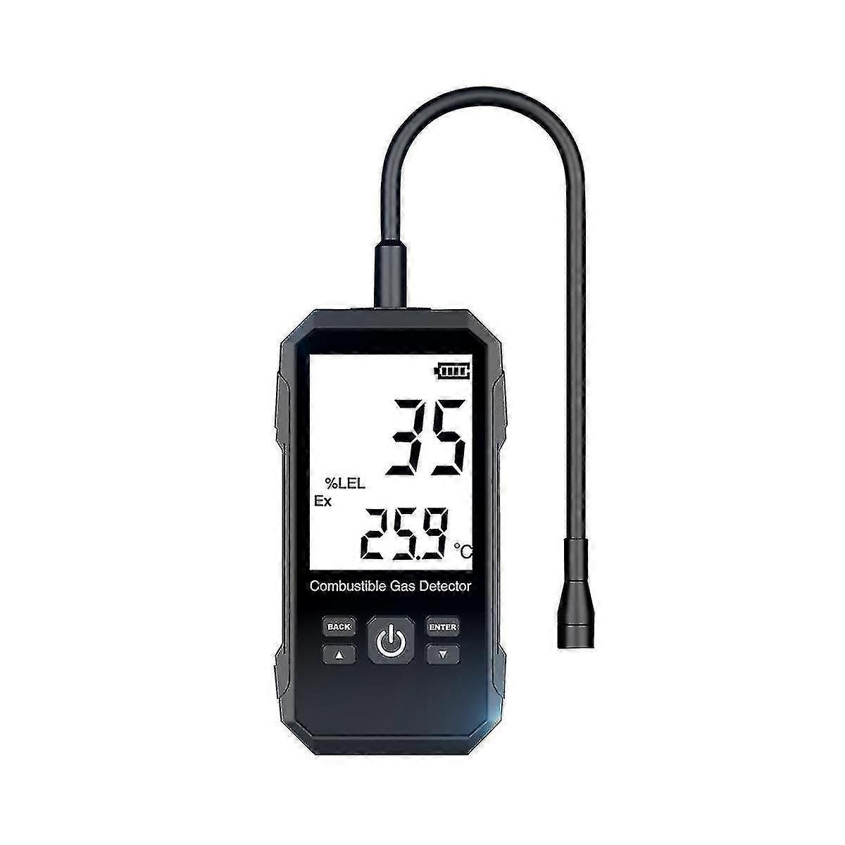 Gas Leak Detector Analyzer Methane Combustible Natural Tester Sound Double Alarm Lcd Alcohol Gas Le