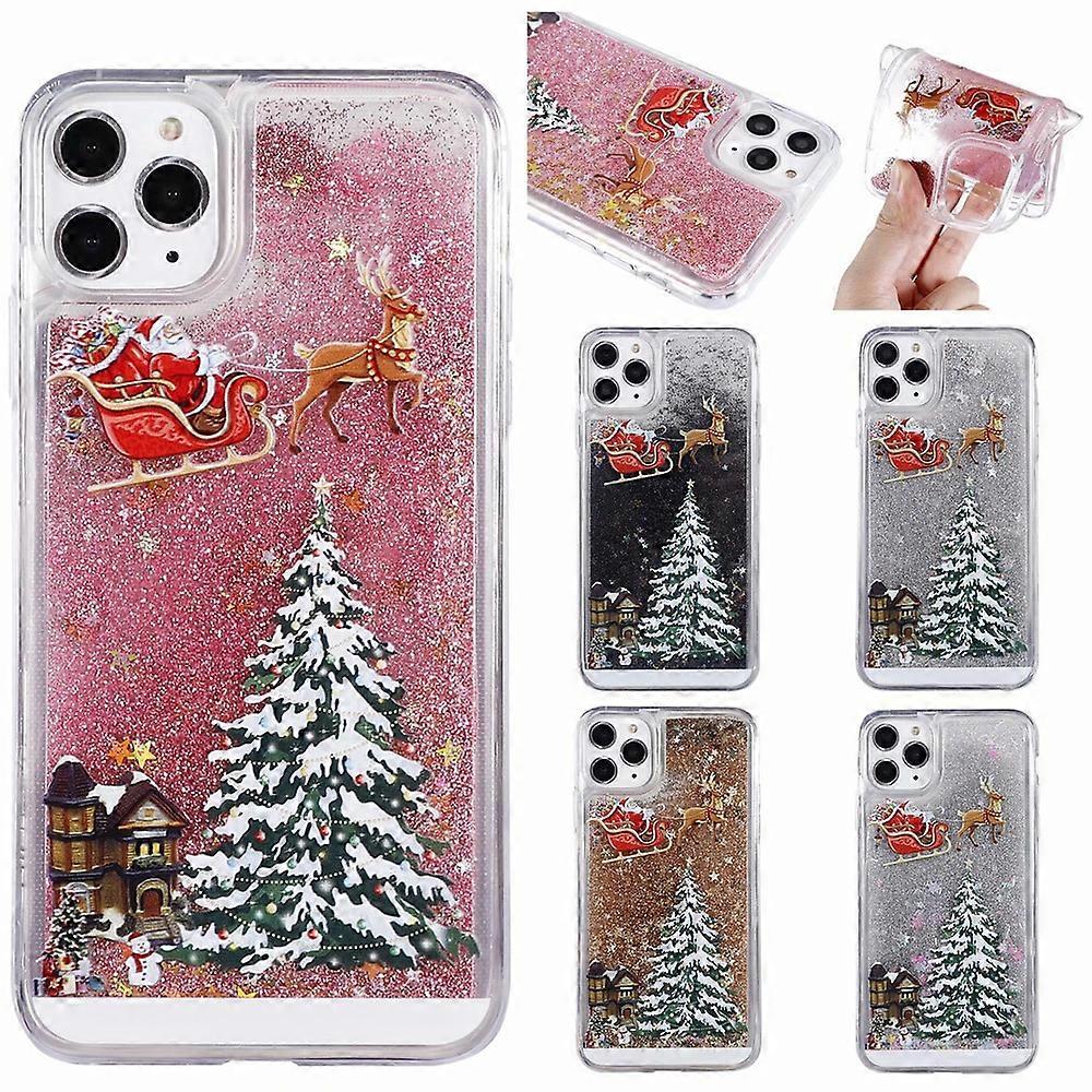 Étui de téléphone portable de poudre flash de Noël