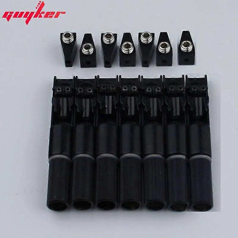 1 Pieces Single String Fan Guitar Bridge Black