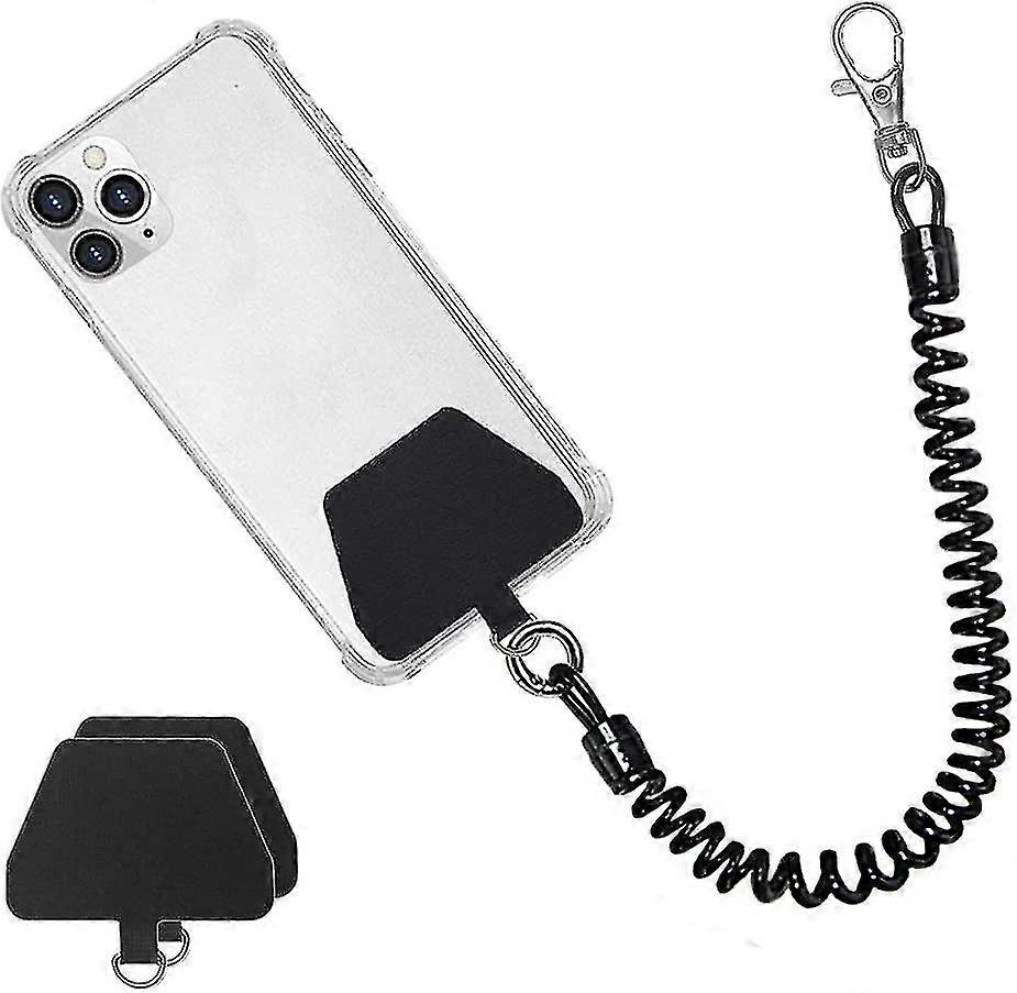 Phone Lanyard Tether With Patch, Universal Stretchy Lasso Straps And Phone Case Anchor For Anti-drop Outdoor Hiking Cycling Climbing Compatible With I