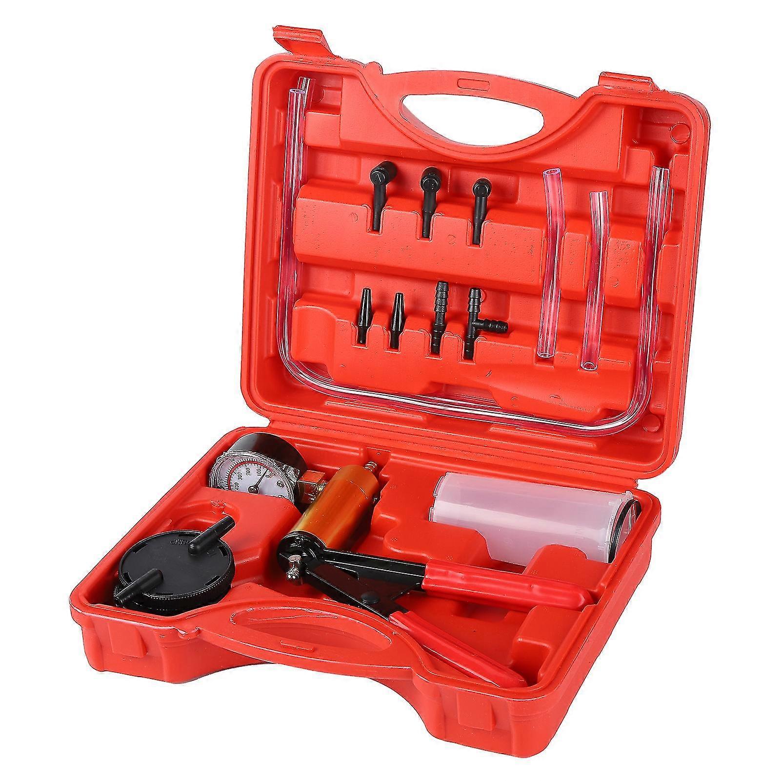 Vacuum Pump Tester Weak Magnetic Hand Held Brake Bleeder Bleeding System Tool Set Kit