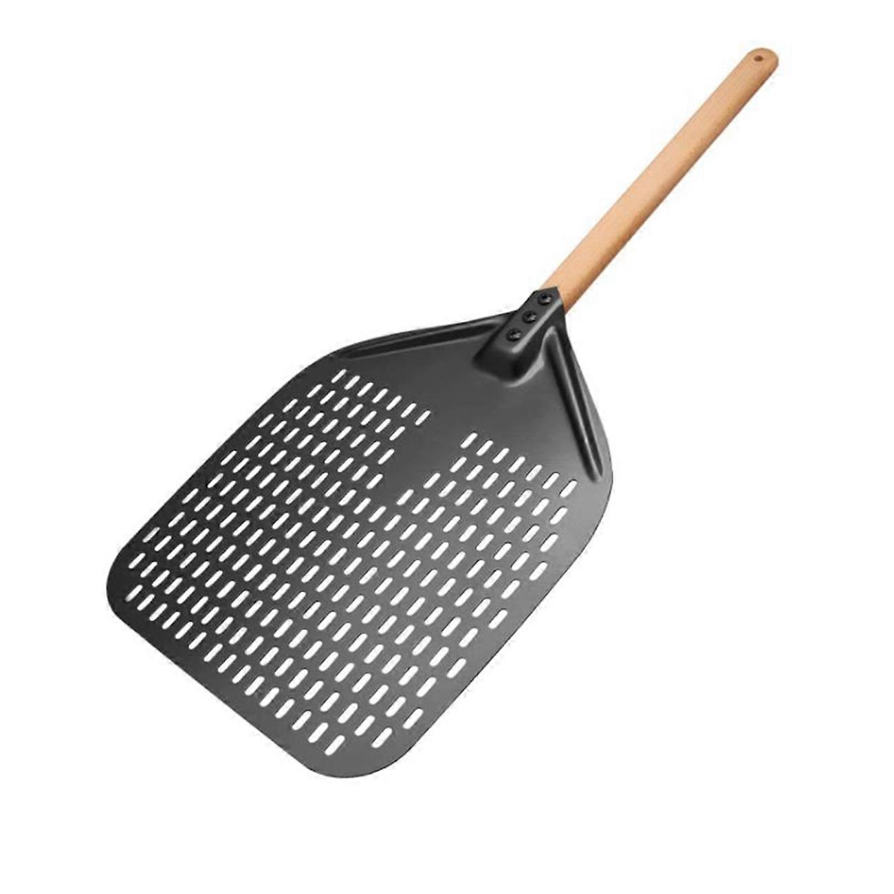 Pizza Peel,Perforated Pizza Shovel,Rectangular Pizza Turning Spatula with Detachable,For 12-Inch Pi