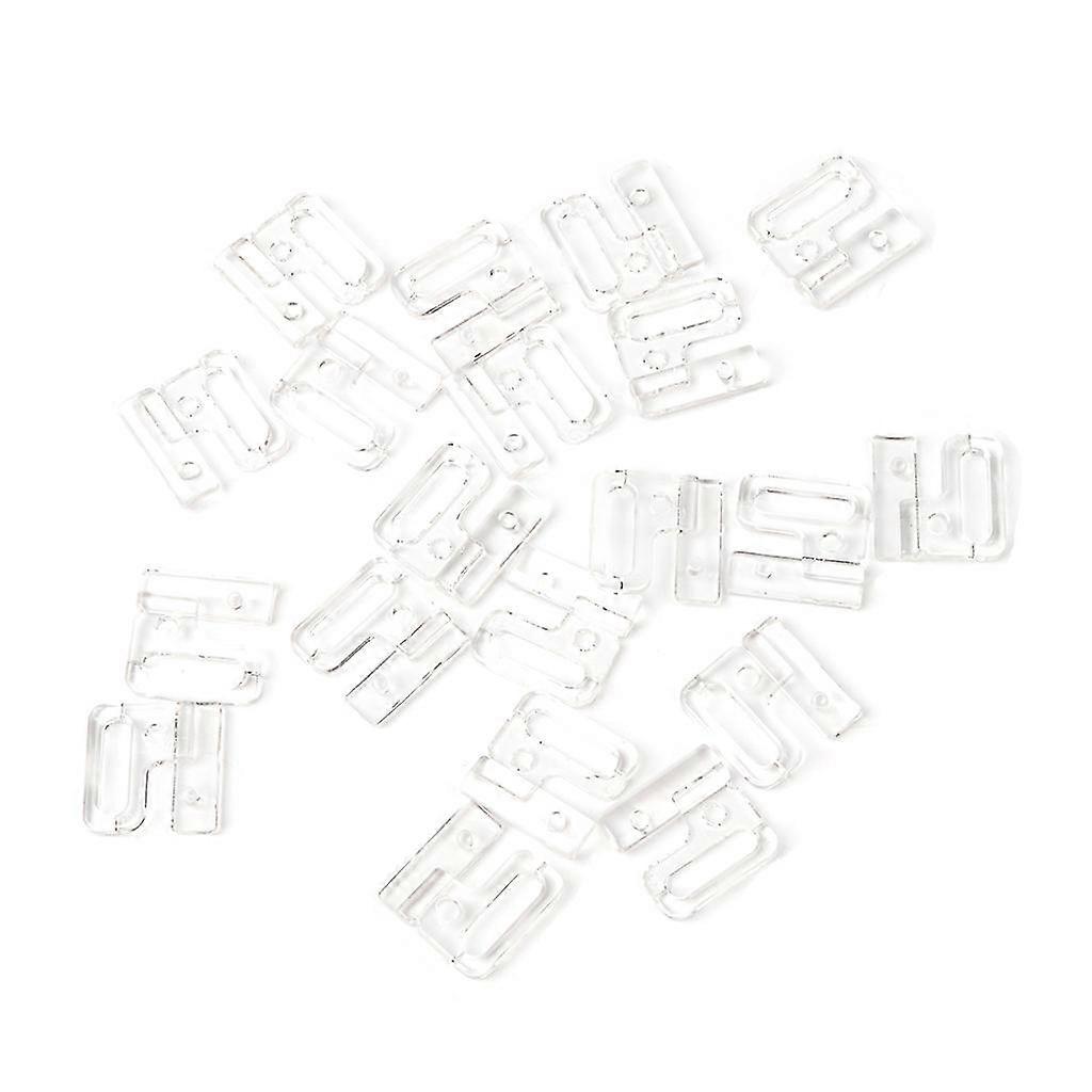 10 X Craft Plastic Rectangle Tap Hooks & Clasp Sewing On Swimsuit Bra Bikini