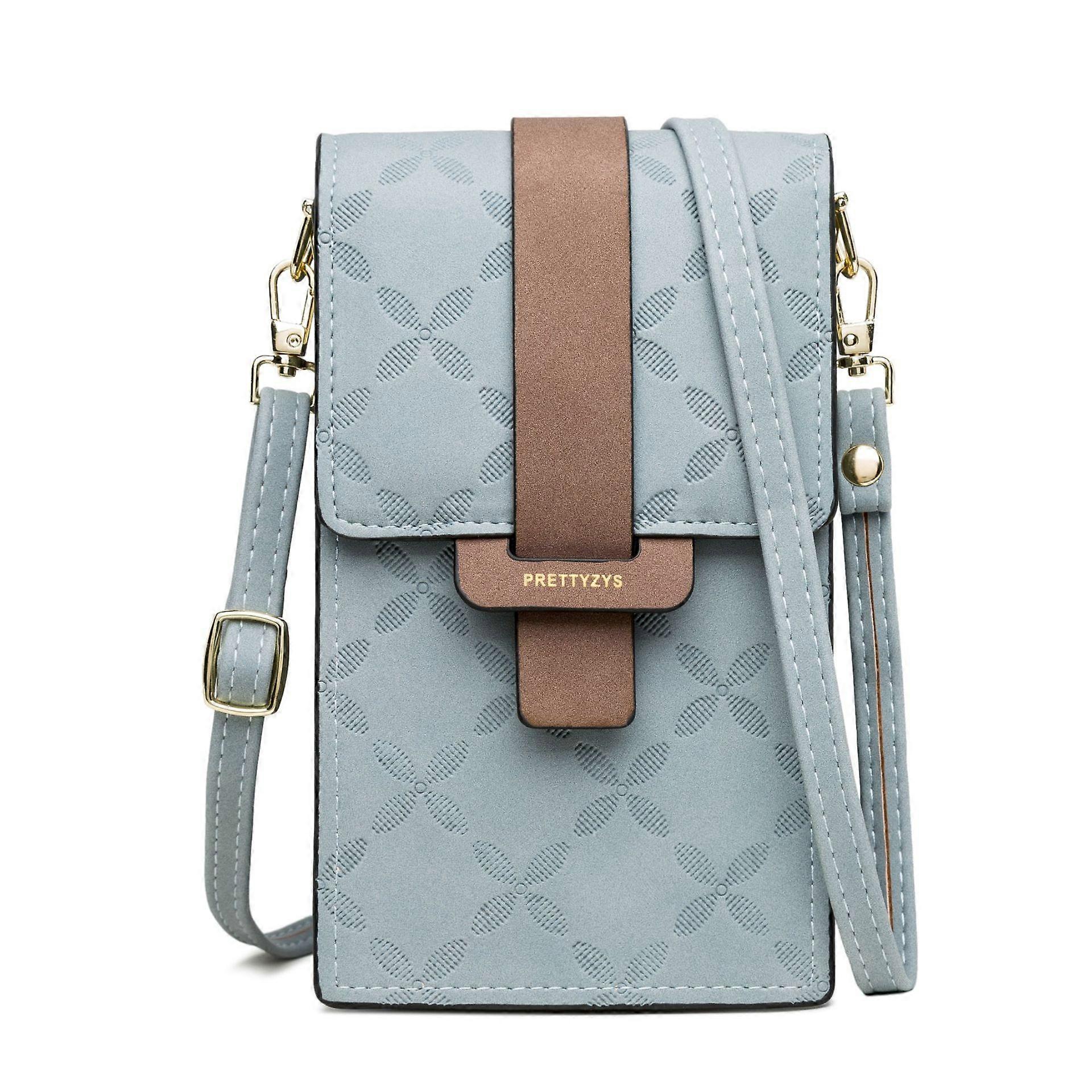 Small Crossbody Mobile Phone Bag, RFID Blocking, Large Capacity, Case, Vegan Leather Wallet with Card Slots, Adjustable Removable Shoulder Strap