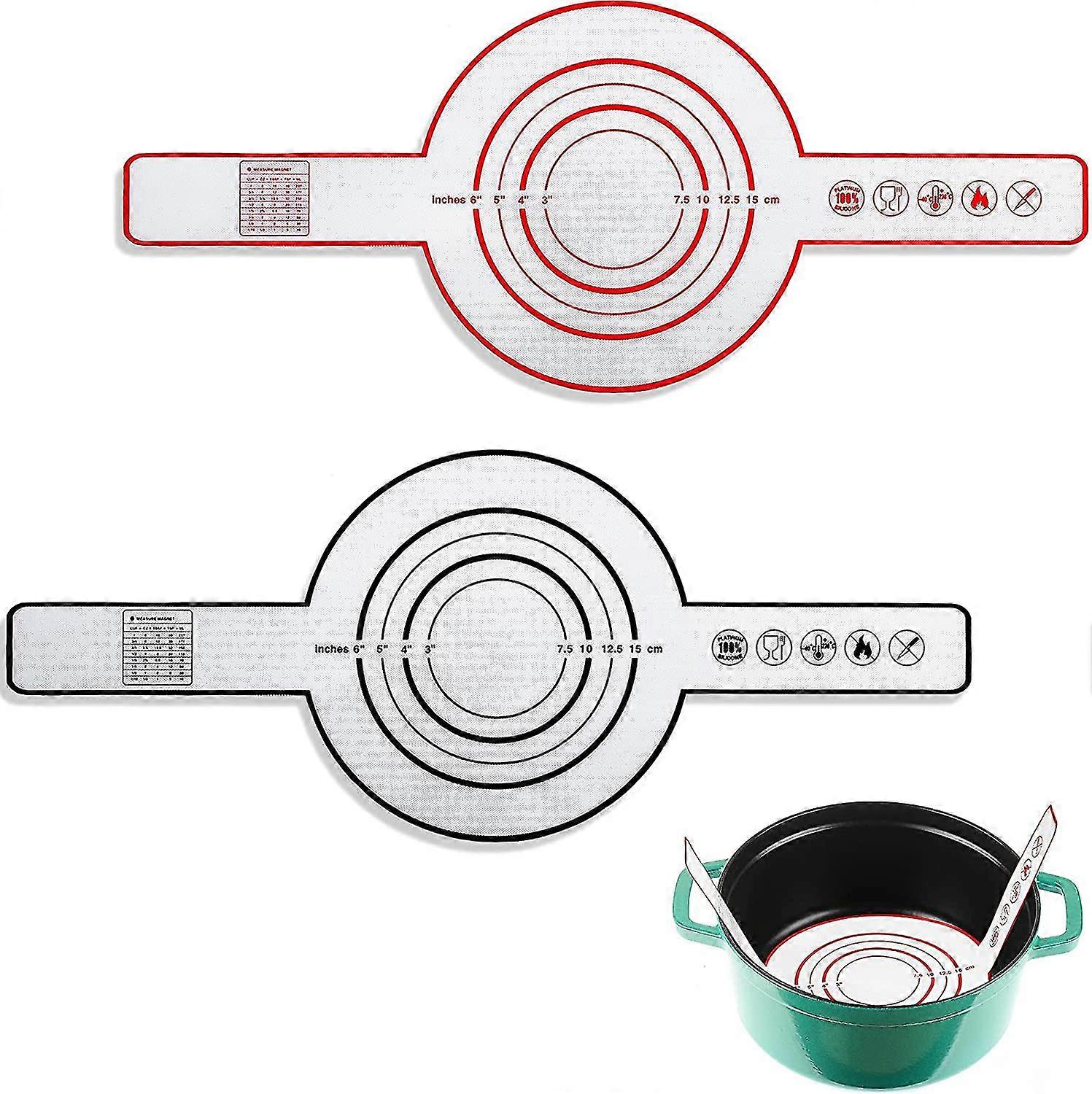 Set Of 2 Silicone Baking Mats For Oven Bread Baking