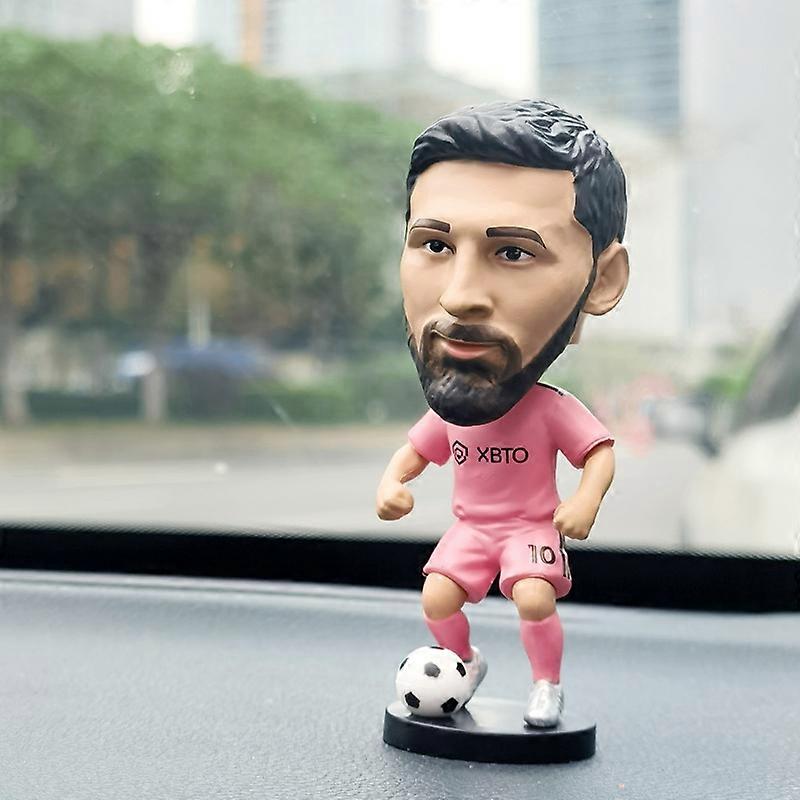 Fotboll stjärna docka bil prydnader för pojkar gåva C Ronaldo stjärna veckans karaktär bobblehead docka