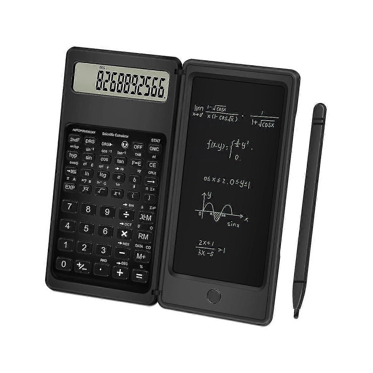 Scientific Calculators For High-school, 10 Digits Digital With Erasable Writing Board Calculator Fo