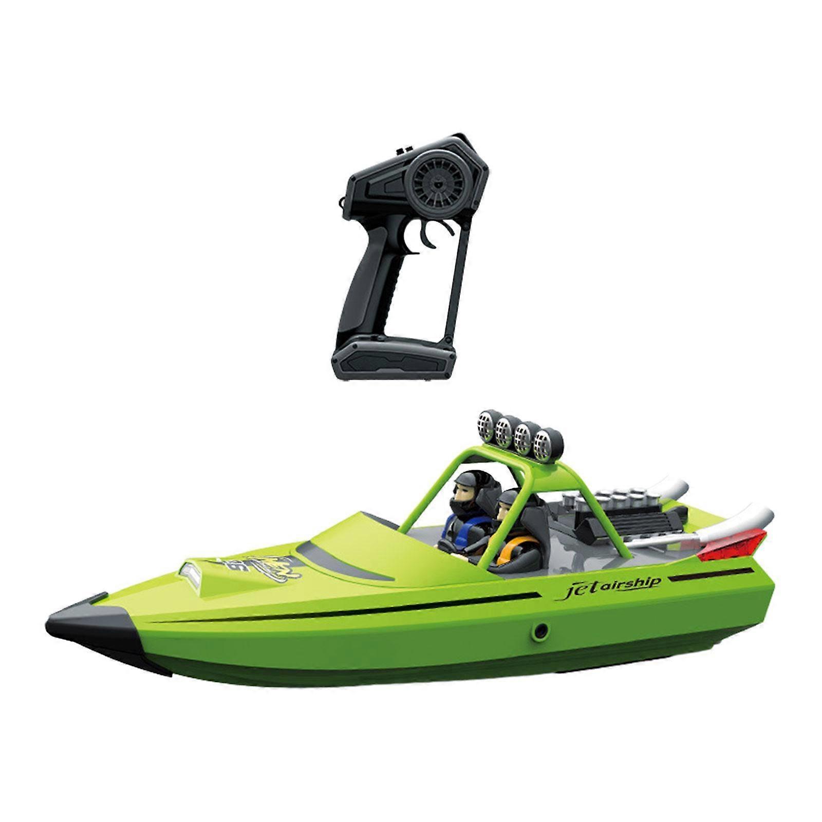 סירת RC ימין עצמי סירת מרוץ לבריכות ואגמים בנים בנות מתנות חג ירוק שתי סוללה