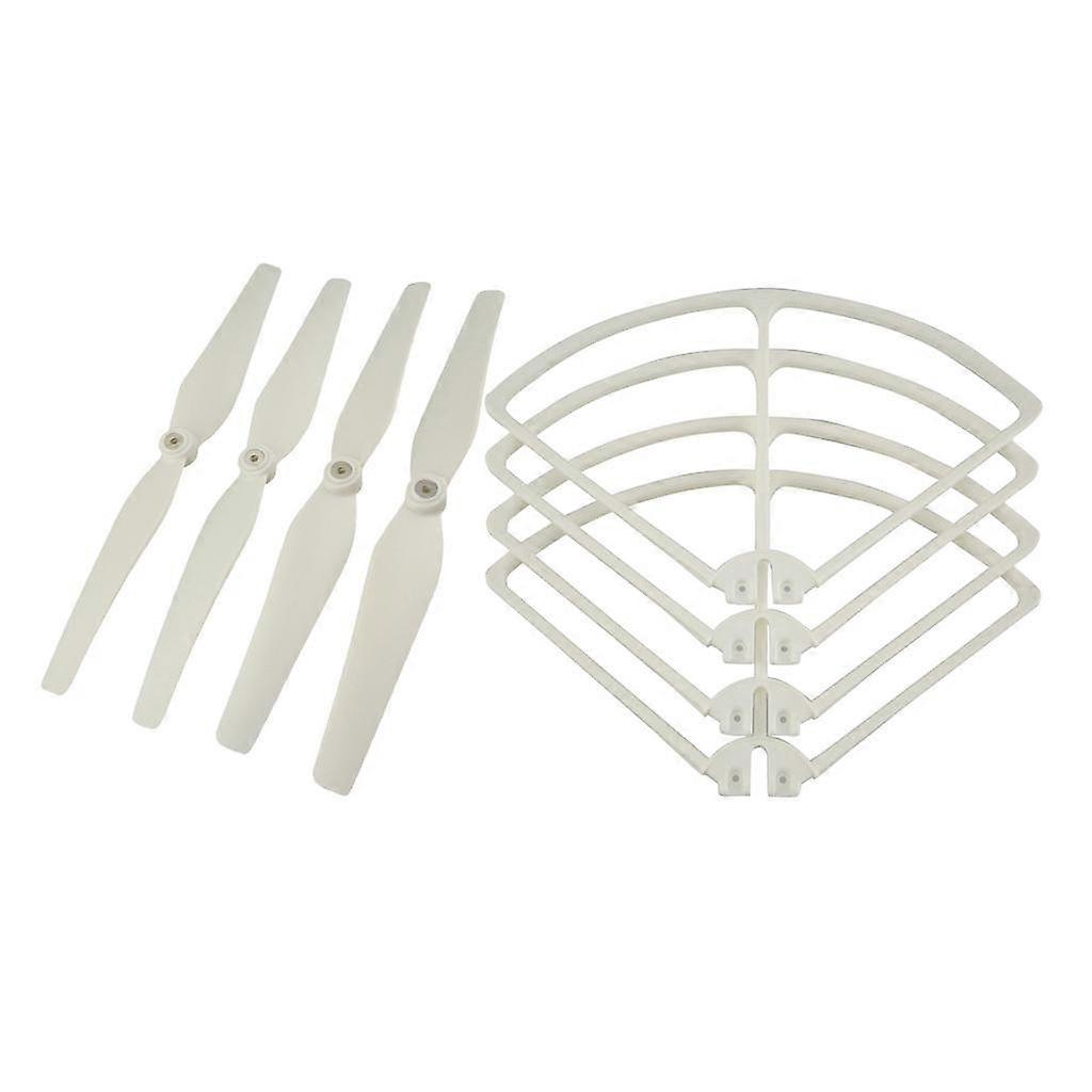 4pcs Propellers+Propeller Protective Ring Frame for Syma X8C X8W X8HW X8HC Quadcopter Parts White