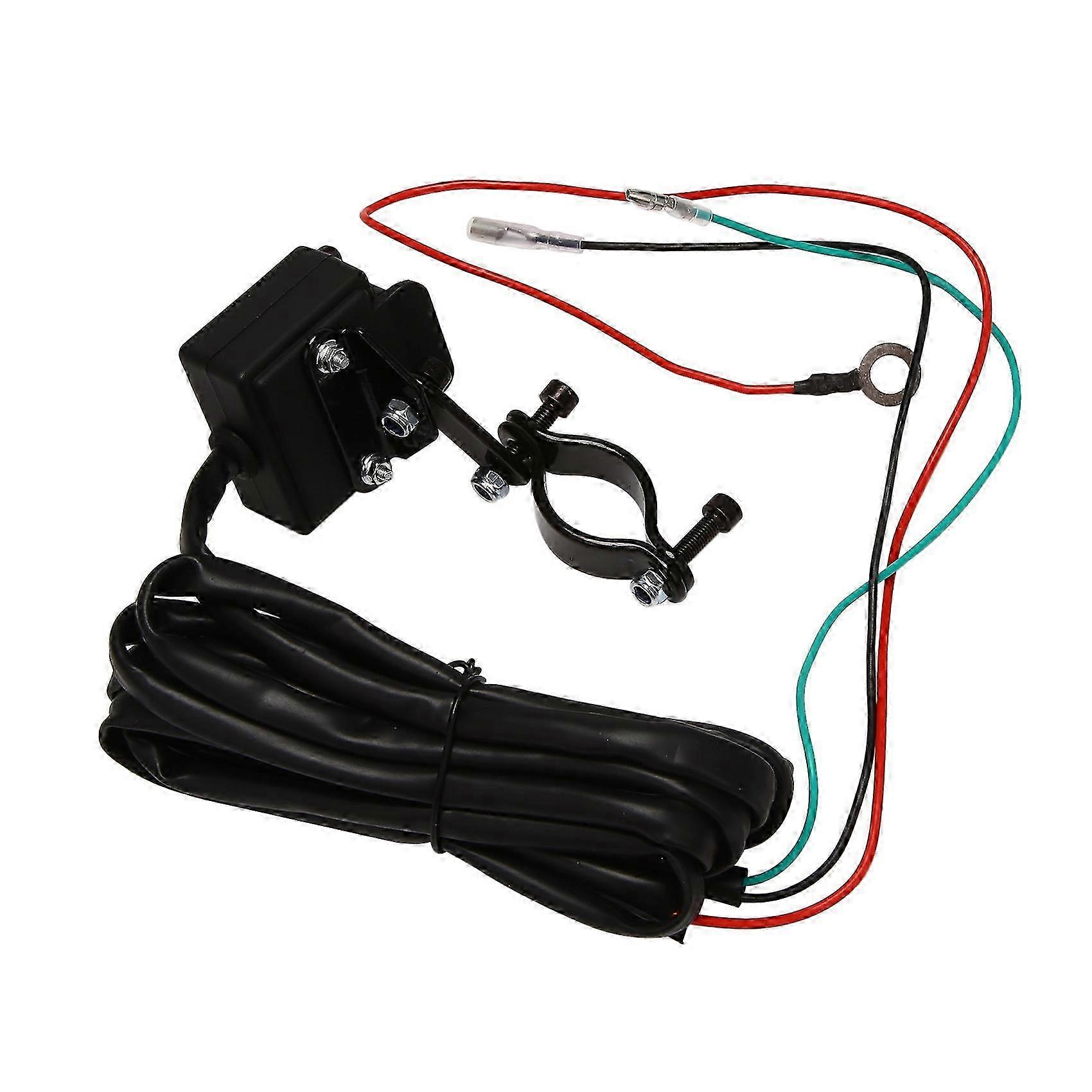 12V Winch Rocker Thumb Switch with Mounting Bracket Handlebar Control Line Kit compatible with ATV UTV Electric Winch Accessories