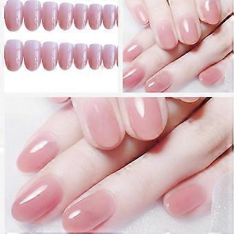 24 Pcs Full Cover False Nail Tips Oval Shaped False Tips for Women Girls
