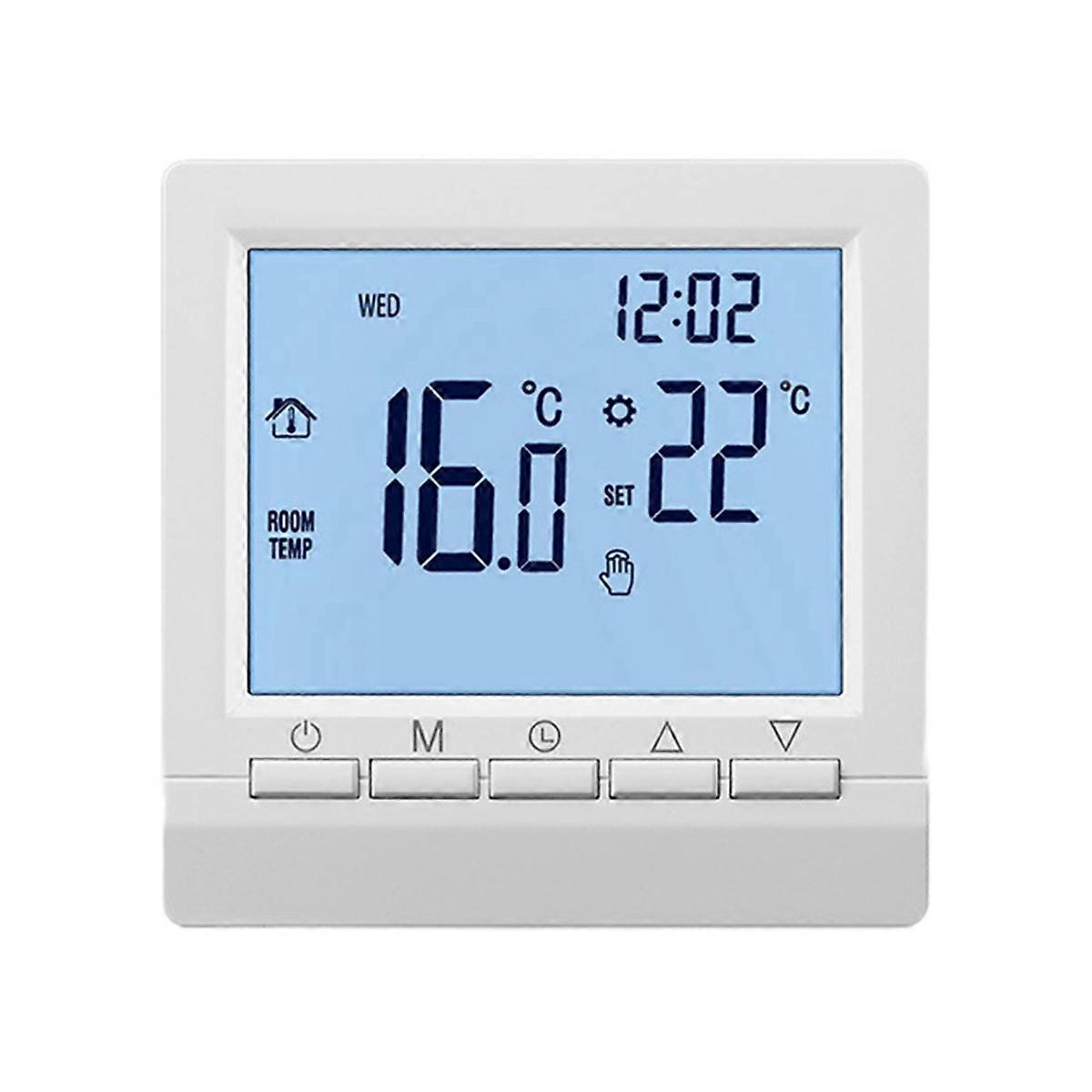 Programmable Digital Thermostat 3A Weekly Room Temperature Controller for Efficient Home Heating Wh