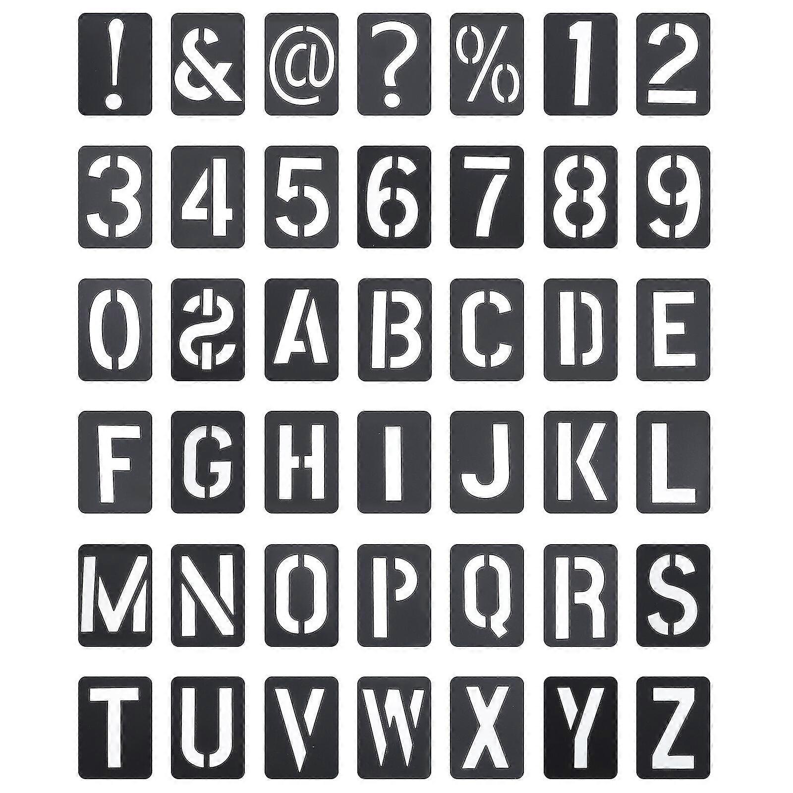 42pcs Letter Number Stencils Alphabet Templates Graffiti Hollowed-out Templates